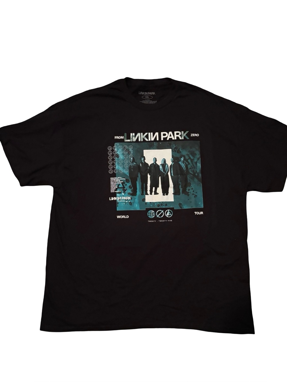 Linkin Park From Zero World Tour 2025 Black Graphic T-Shirt XXL Band Tee